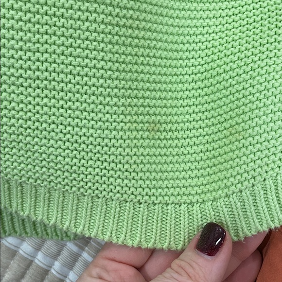Lilly Pulitzer Lime Green Crew Neck Sweater Small As Is - Picture 7 of 7